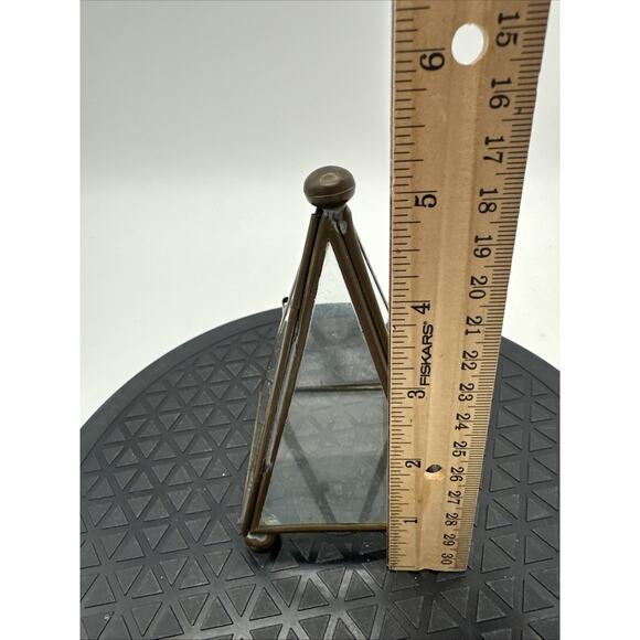 Unique Vintage, Glass and Brass Terrarium, Indoor Planter, Display Case - Picture 4 of 6